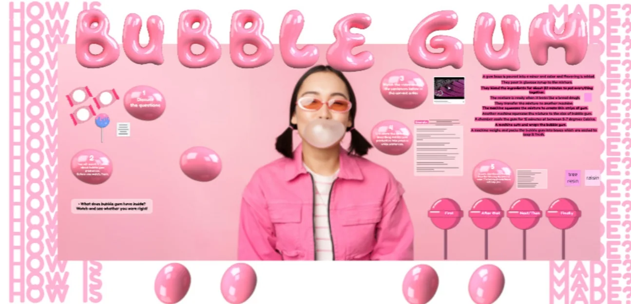 Пример урока на тему Bubble Gum